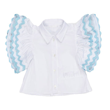 Camicia bambina maniche volant