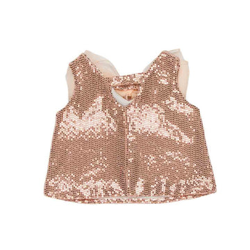 Top bambina paillettes con fiocco