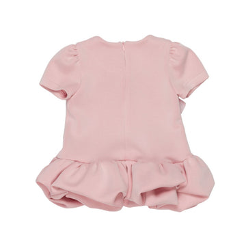Abito Bambina con fiocco all over e balza