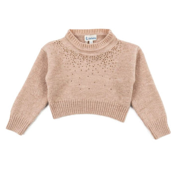 Maglia Bimba Cropped con strass