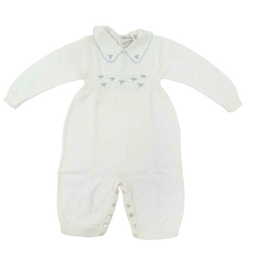 Pagliaccetto filo ricamo punto smock Piccola Giuggiola