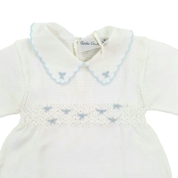 Pagliaccetto filo ricamo punto smock Piccola Giuggiola