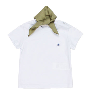 T-shirt baby in cotone con foulard