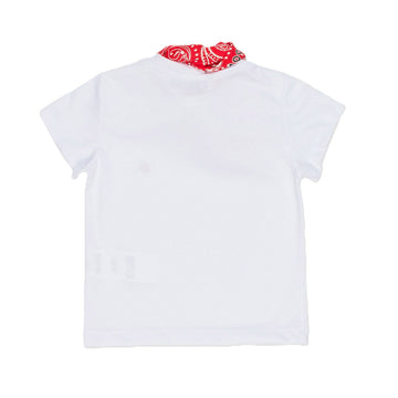 T-shirt baby in cotone con foulard