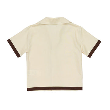 Giacca camicia Boy misto lino