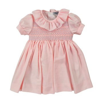Abito Bambina punto smock rosa