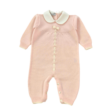 Tutina in pura lana con fiocchetto