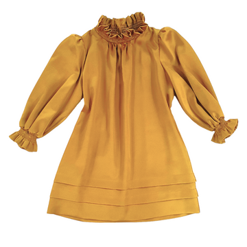 Abito in raso punto smock a'lapage