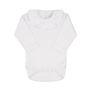 Body unisex in cotone con collo arricciato