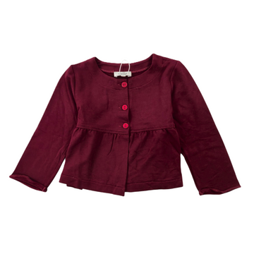 Cardigan Bambina in jersey con balza