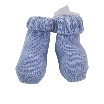 Scarpette lana per neonato celestone