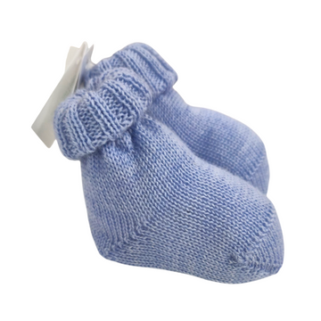Scarpette lana per neonato celestone