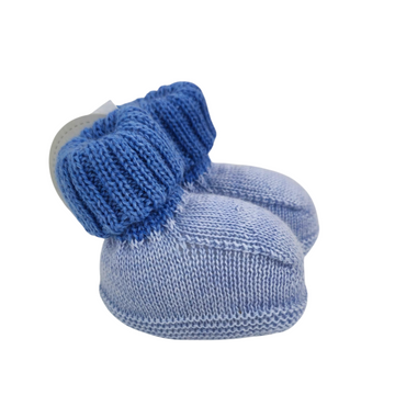 Scarpette neonato lana merino bicolore