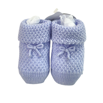 Scarpette in lana neonato con fiocchetto Le dodò