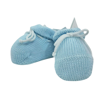 Scarpette in filo cotone celeste