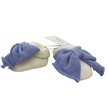 Scarpette in lana con fiocco over