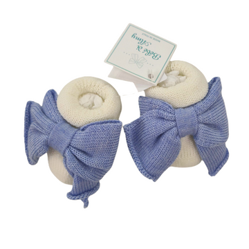 Scarpette in lana con fiocco over