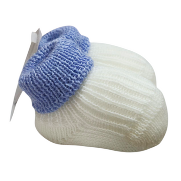 Scarpette in lana a coste per neonato