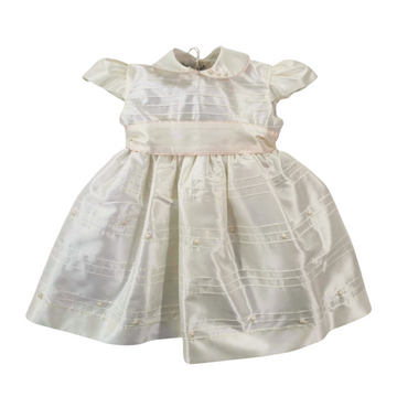 Abito neonata battesimo shantung seta 100%