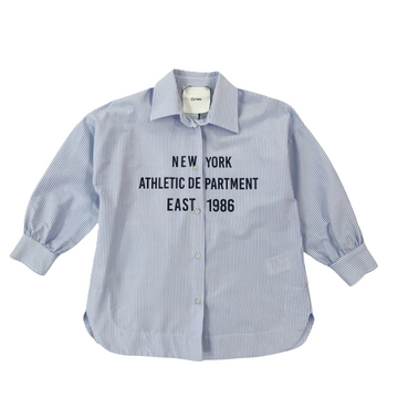 Camicia Girl lunga in cotone a righe