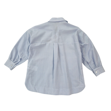 Camicia Girl lunga in cotone a righe