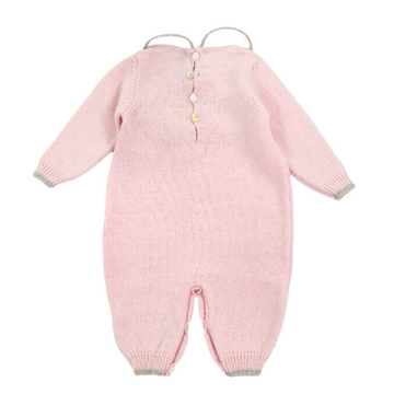 Tutina in lana con nastro e fiocco