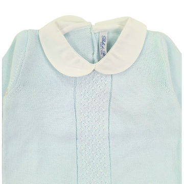 Tutina in filo con punto smock Bebè di Almy