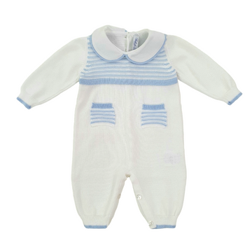 Tutina neonato in filo cotone righe