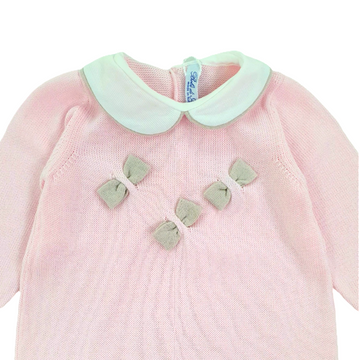 Tutina in filo cotone con fiocchi Bebè di Almy