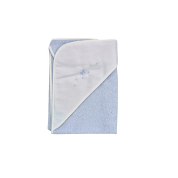 Accappatoio neonato triangolo celeste