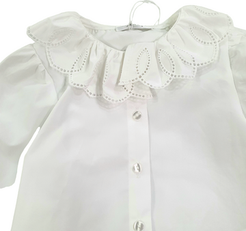 Camicia bimba collo petali