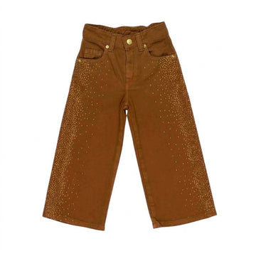 Jeans Bimba Baggy con strass a metà