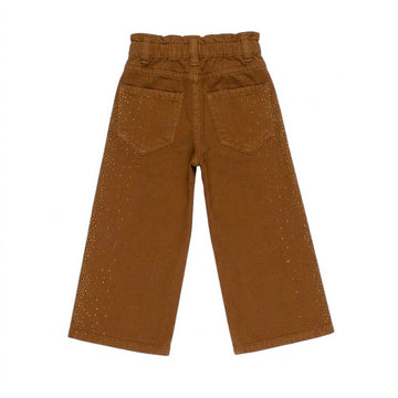 Jeans Bimba Baggy con strass a metà