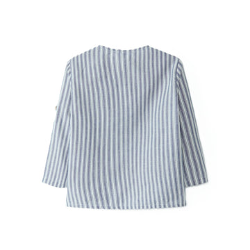 T-shirt Serafina cotone e lino a righe