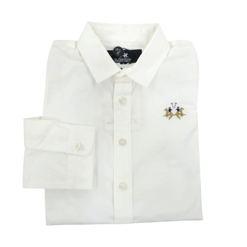 Camicia Bimbo in cotone popeline logo