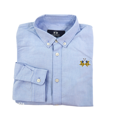 Camicia in cotone Oxford piquet