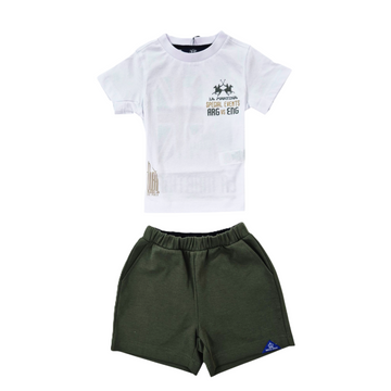 T-shirt con bermuda light interlock