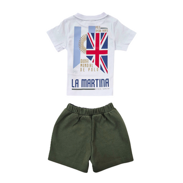 T-shirt con bermuda light interlock