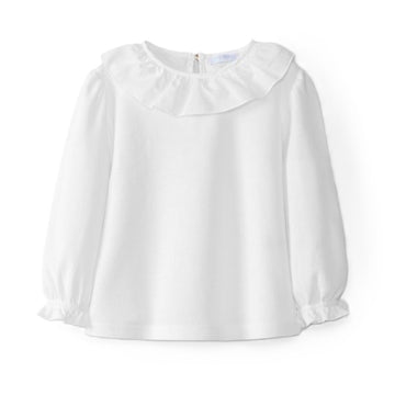 T-shirt manica lunga collo rouches Laranjinha