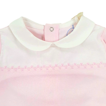 Tutina neonata in cotone con ricamo