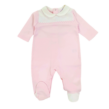 Tutina neonata in cotone con ricamo