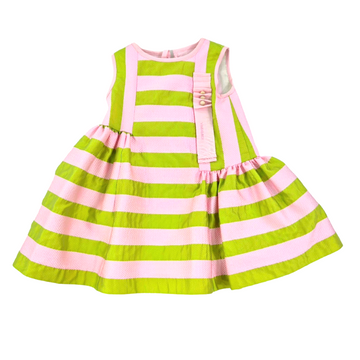 Abito asimmetrico cerimonia a righe