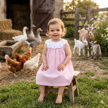 Vestito Bimba in cotone Vichy