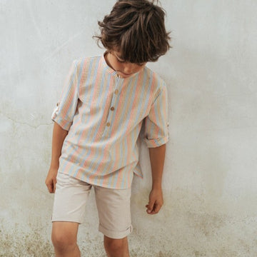 T-shirt serafina a righe Laranjinha