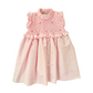 Abito neonata con rouches e punto smock