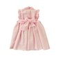Abito neonata con rouches e punto smock
