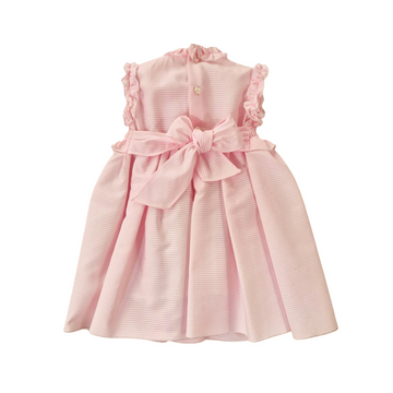 Abito neonata con rouches e punto smock