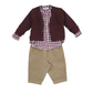 Pantalone baby in velluto raso Fiorile