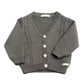 Cardigan bimbo misto lana con treccia