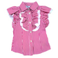 Camicia Bambina popeline con doppio volant
